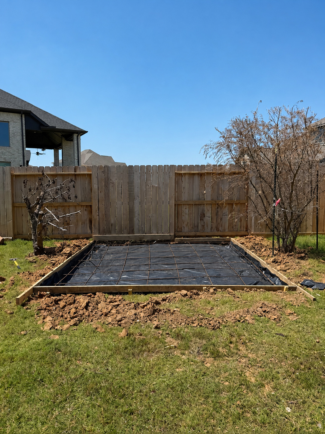 Preparation and reinforcement for the Extended Patio project